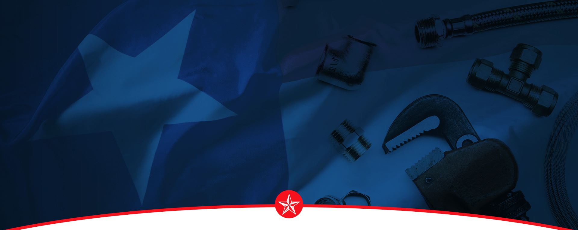 plumbing tools with blue overlay