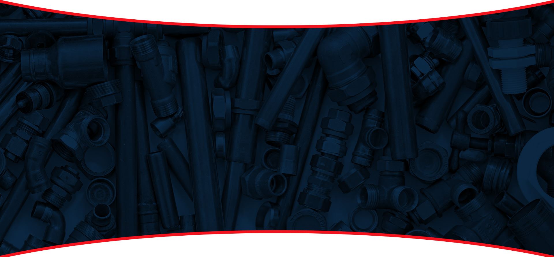 variety of plumbing tools with a blue overlay